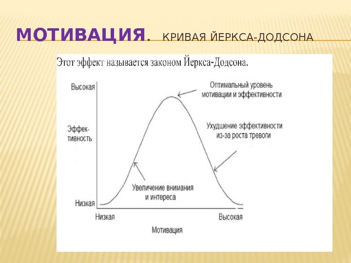 МОТИВАЦИЯ.  КРИВАЯ ЙЕРКСА-ДОДСОНА 