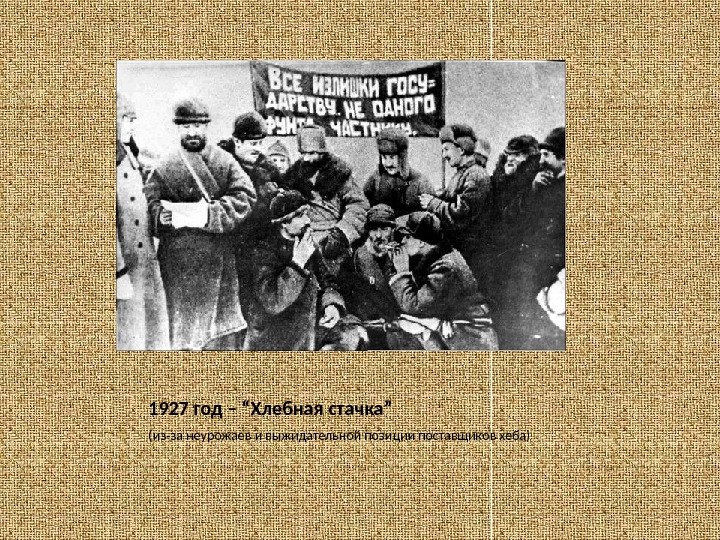 Какой вопрос поставил перед руководством страны разразившийся в 1927 году кризис хлебозаготовок