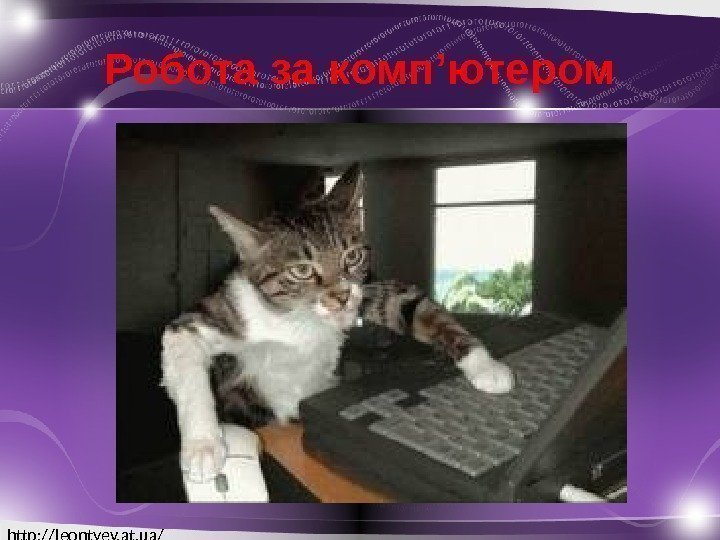 Робота за комп’ютером http: //leontyev. at. ua/ 