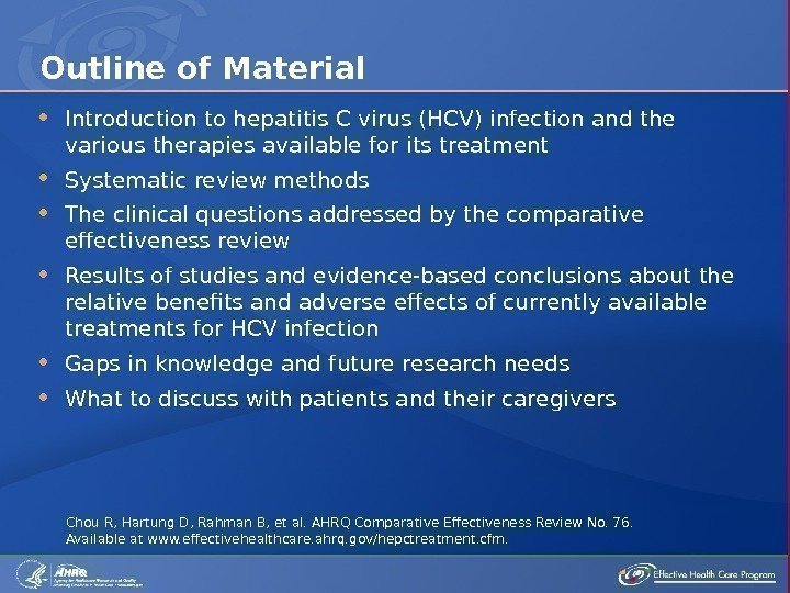  Introduction to hepatitis C virus (HCV) infection and the various therapies available for