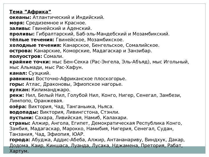 Что такое номенклатура в географии 7 класс. Географическая номенклатура Африки. Номенклатура по географии Африка. Номенклатура Африки 7 класс география. Географическая номенклатура 7 класс Африка.