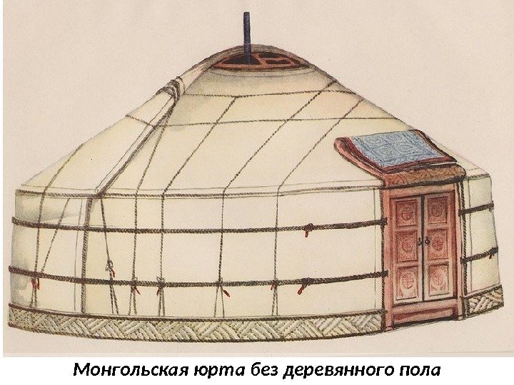 Монгольская юрта без деревянного пола 