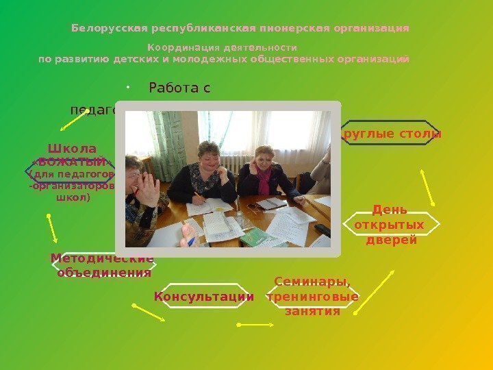    Белорусская республиканская пионерская организация Координация деятельности по развитию детских и молодежных