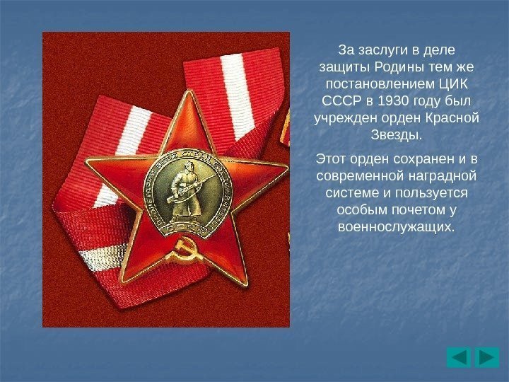 За заслуги в деле защиты Родины тем же постановлением ЦИК СССР в 1930 году