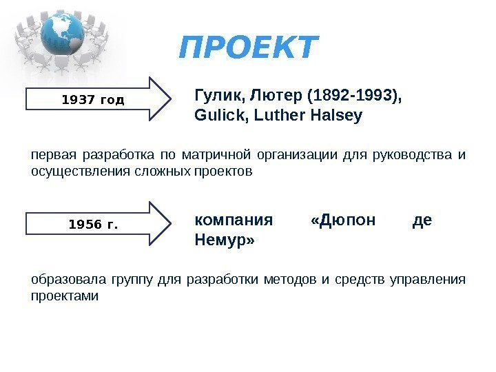 ПРОЕКТ 1937 год Гулик, Лютер (1892 -1993),  Gulick, Luther Halsey первая разработка по