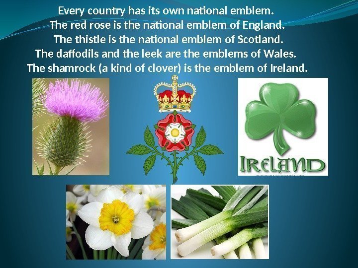 Every country has its own national emblem.  The red rose is the national