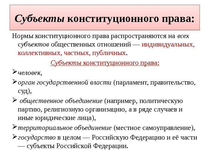 субъекты конституционной ответственности