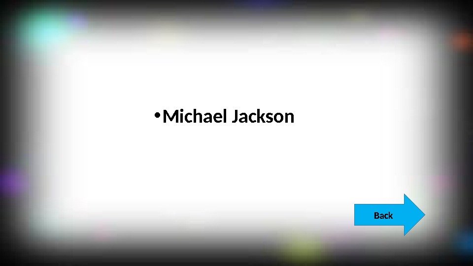  • Michael Jackson Back  