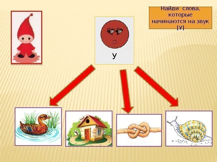 Найди слова,  которые начинаются на звук [У] 