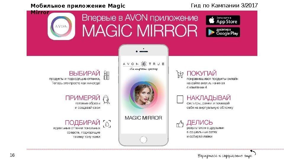 Гид по Кампании  3/2017 Мобильное приложение Magic  Mirror 16 