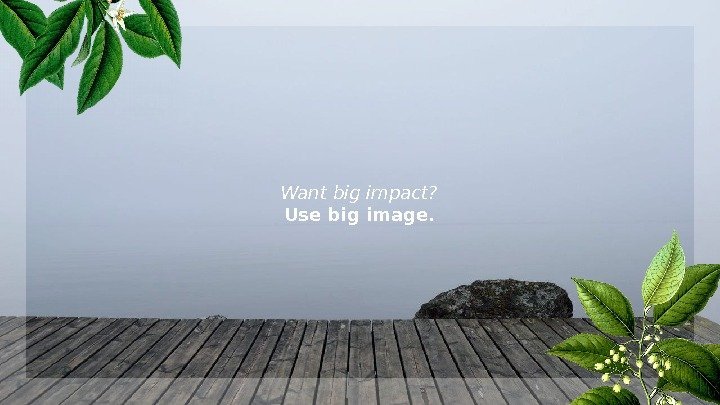 Want big impact? Use big image.  