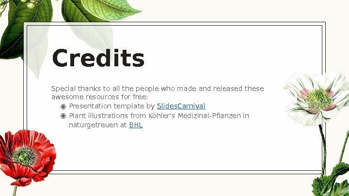 Credits Special thanks to all the people who made and released these awesome resources