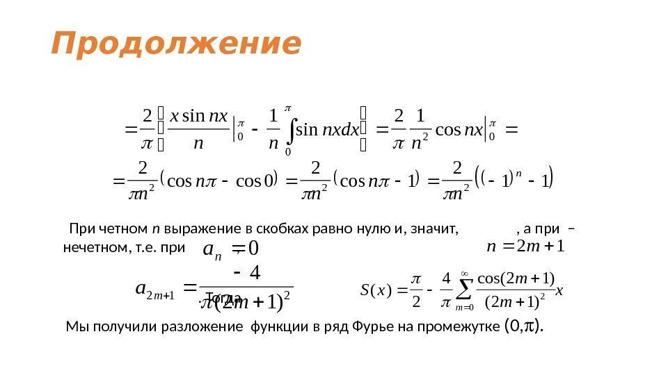 Фурье по косинусам