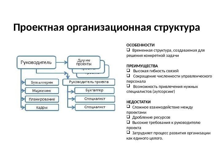 Проектная организационная структура схема