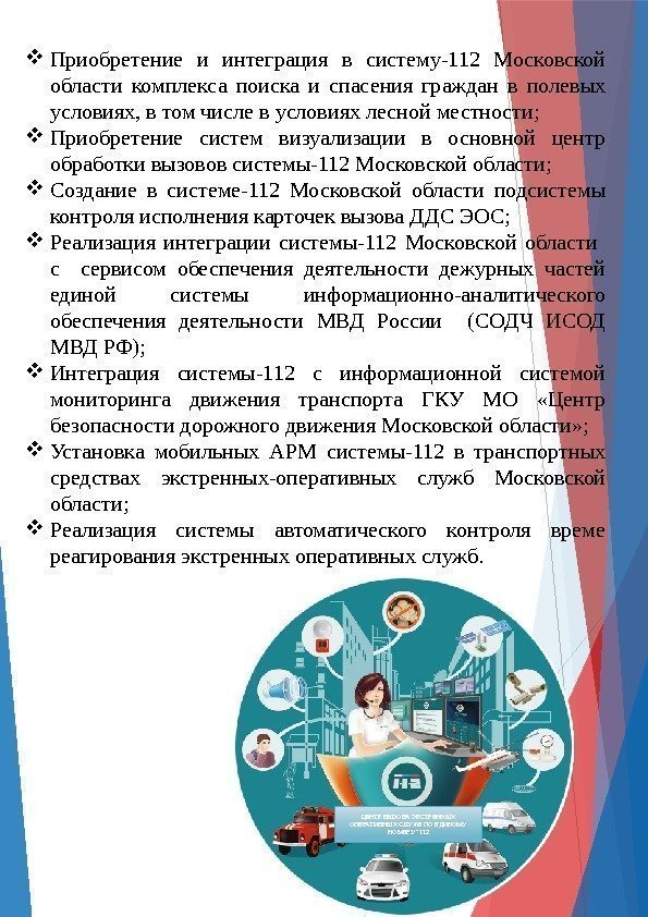  Приобретение и интеграция в систему-112 Московской области комплекса поиска и спасения граждан в