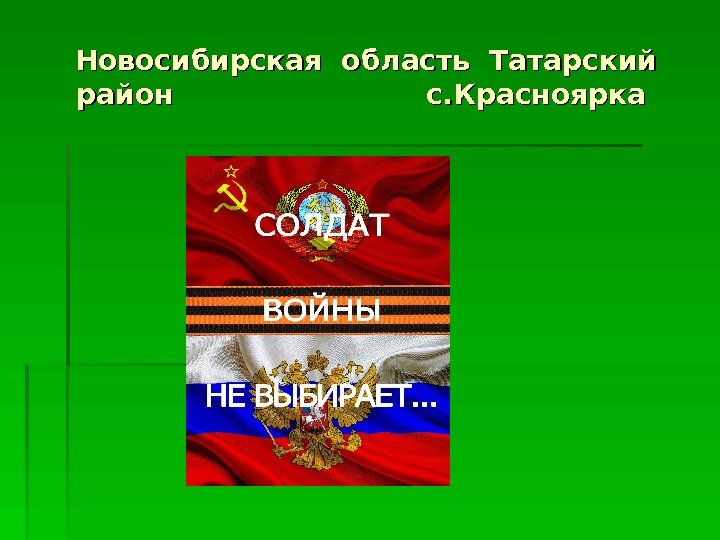 Новосибирская область Татарский район     с. Красноярка  