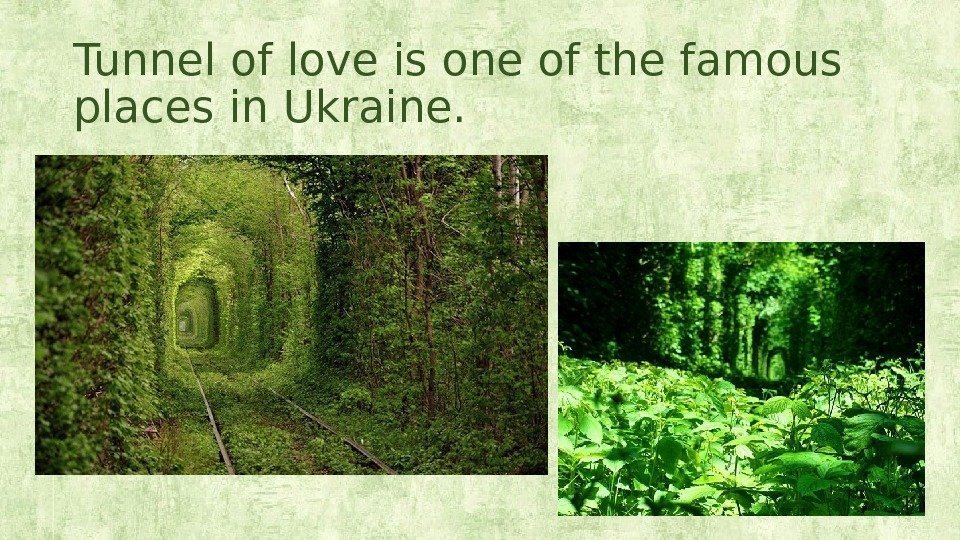 Tunnel of love is one of the famous places in Ukraine.  