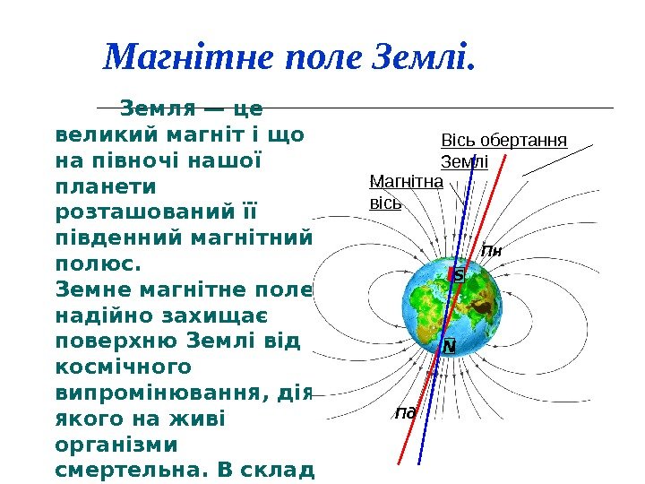 Магнітне поле Землі. Земля — це великий магніт і що на півночі нашої планети