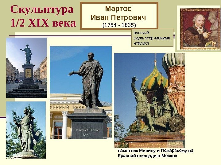   Скульптура 1/2 XI Х века Мартос Иван Петрович  (1754 - 1835)
