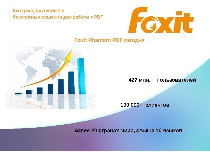 Быстрые, доступные и безопасные решения для работы с PDF Foxit Phantom PDF сегодня 