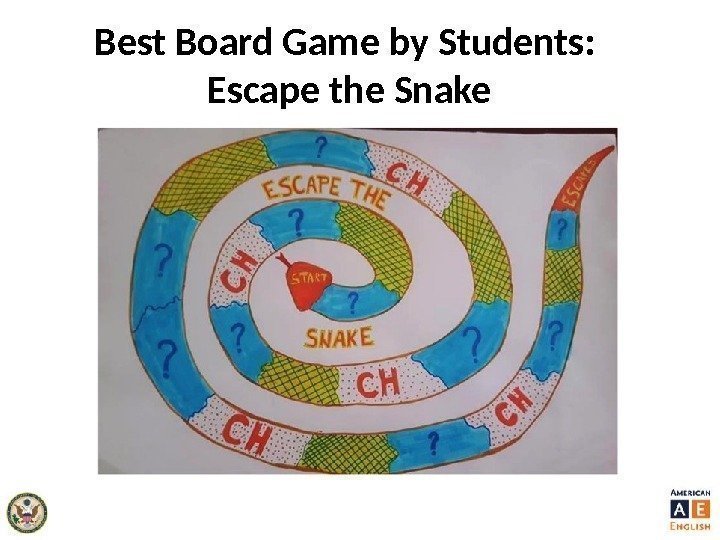 Best Board Game by Students:  Escape the Snake 