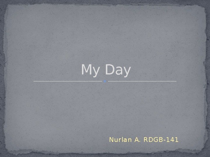 Nurlan A. RDGB-141 My Day  