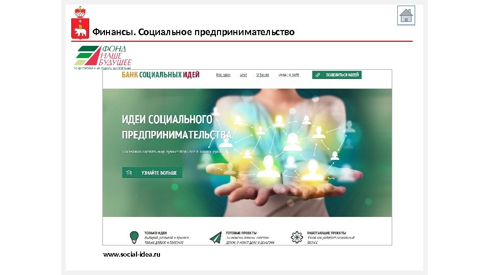 www. social-idea. ru. Финансы. Социальное предпринимательство  