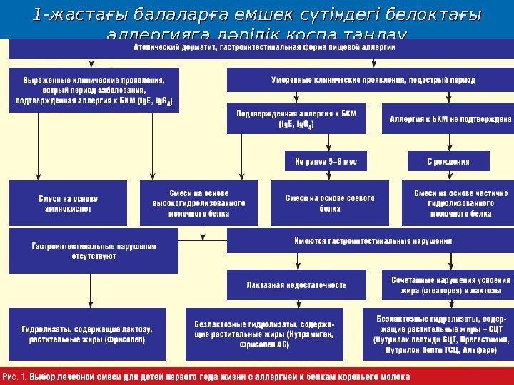 1 -жастағы балаларға емшек сүті нн дегі белоктағы аллергияга дәрілік қоспа таңдау 