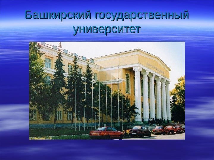   Башкирский государственный университет 