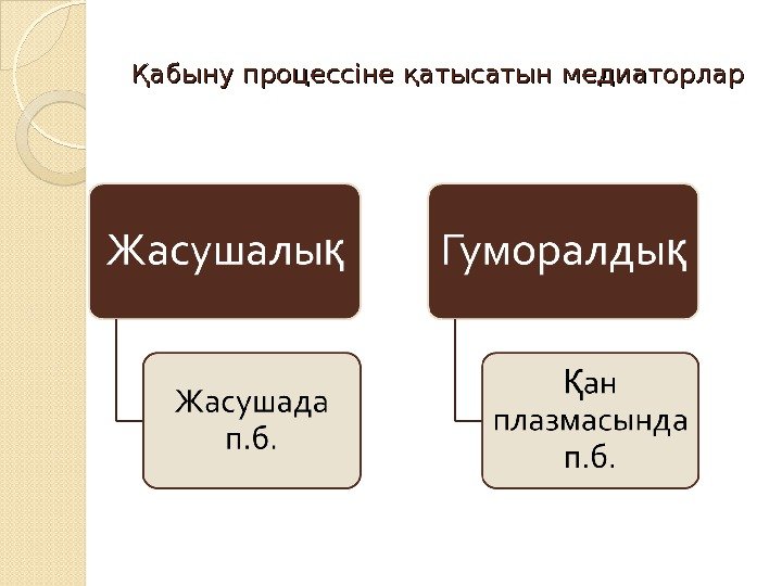 Қабыну процессіне қатысатын медиаторлар  