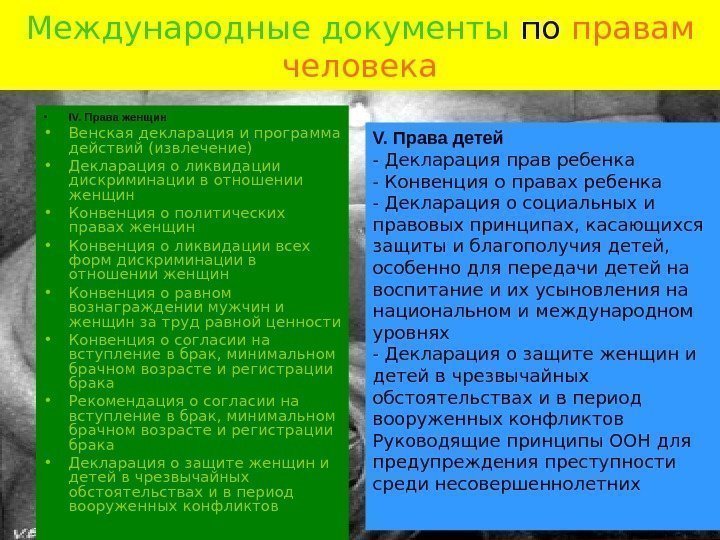 Международные документы по правам человека • IV. Права женщин • Венская декларация и программа