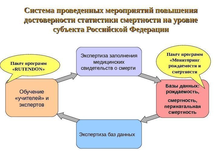   Система проведенных мероприятий повышения достоверности статистики смертности на уровне субъекта Российской Федерации