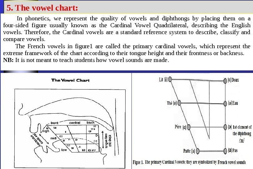    In phonetics,  we represent the quality of vowels and diphthongs