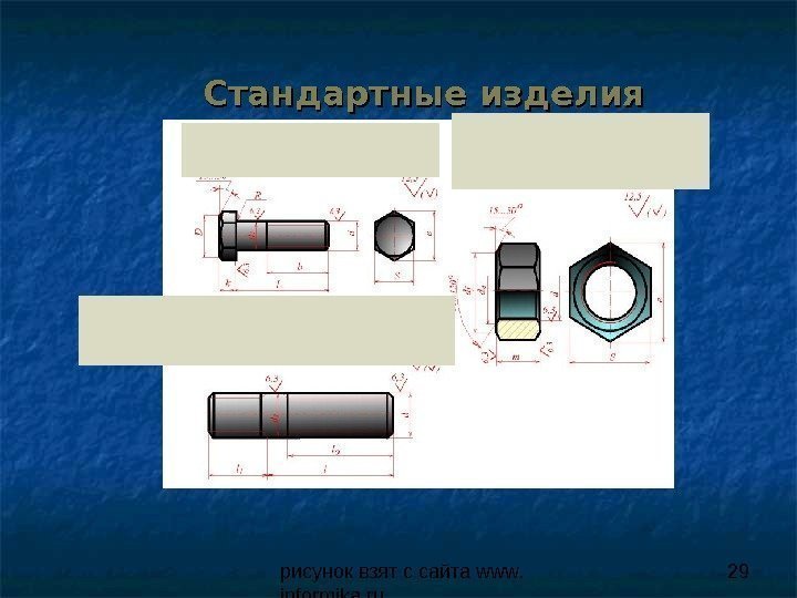 рисунок взят с сайта www. informika. ru 29 Стандартные изделия 