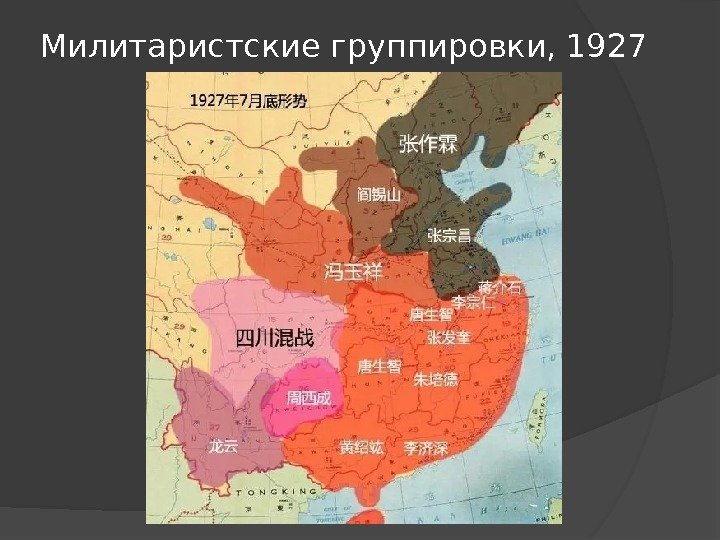 Милитаристские группировки, 1927 