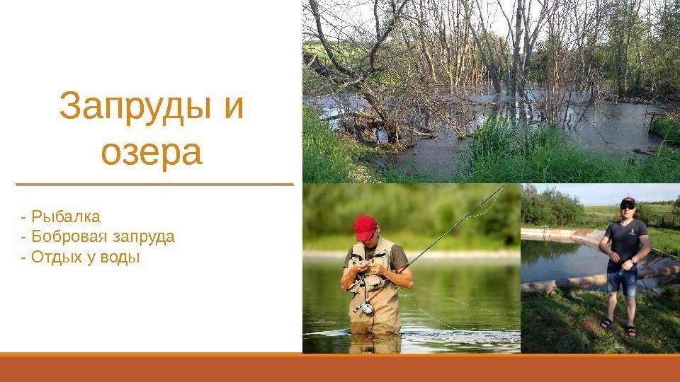 Запруды и озера - Рыбалка - Бобровая запруда - Отдых у воды  