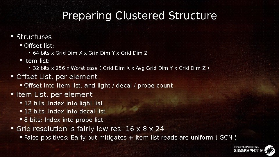 Preparing Clustered Structures Offset list:  64 bits x Grid Dim X x Grid