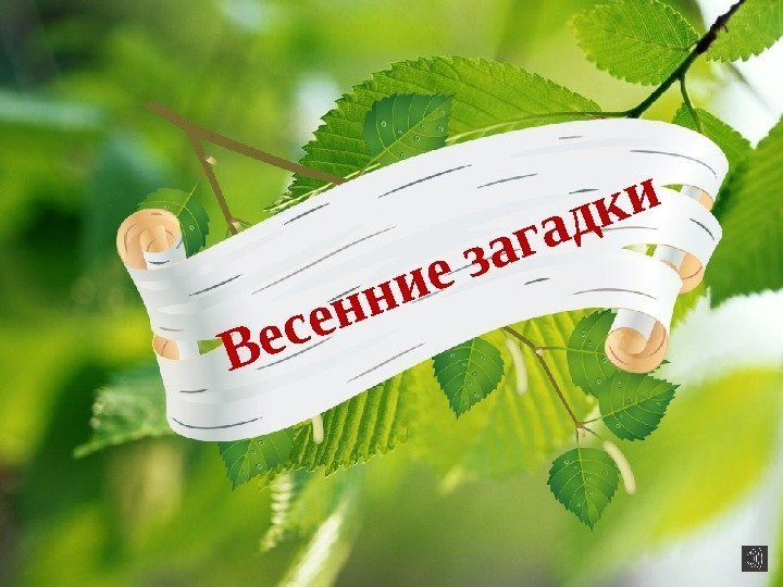 В есен н и е загадк и 