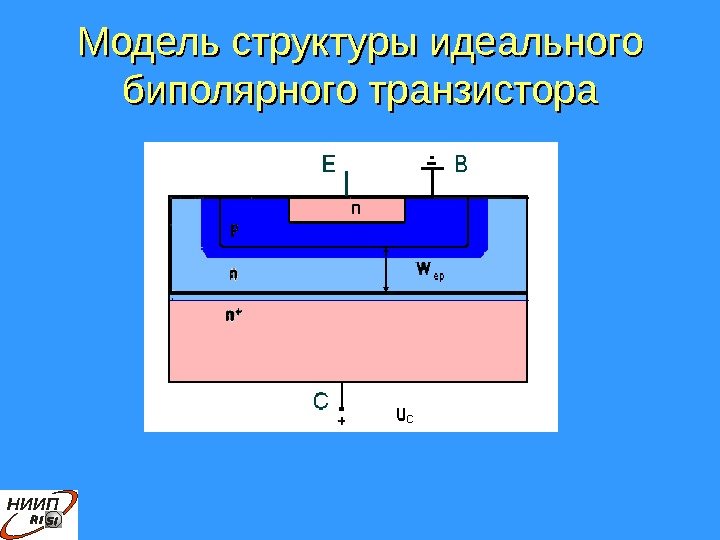 Модель структуры идеального биполярного транзистора. НИИП 