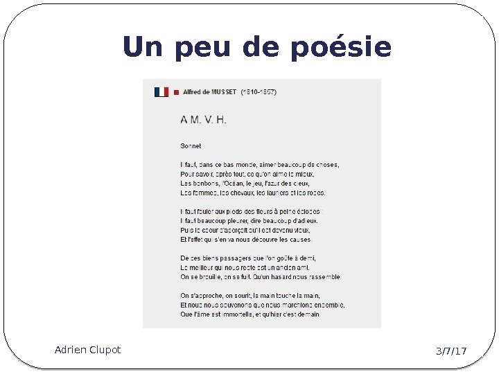 Un peu de poésie 3/7/17 Adrien Clupot 4 