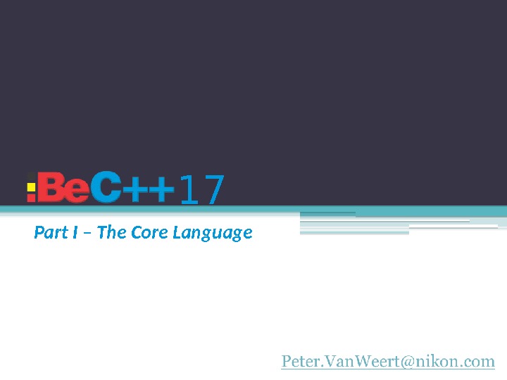 17 Part I – The Core Language   