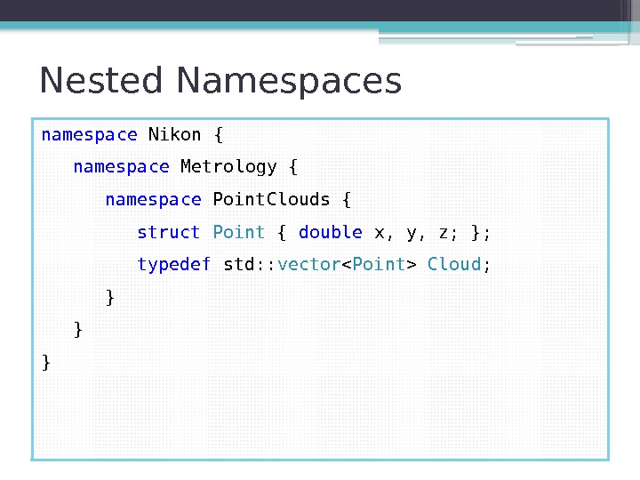 namespace Nikon { namespace Metrology { namespace Point. Clouds { struct  Point {