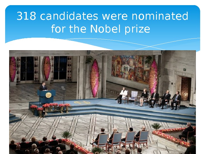 318 candidates were nominated for the Nobel prize  