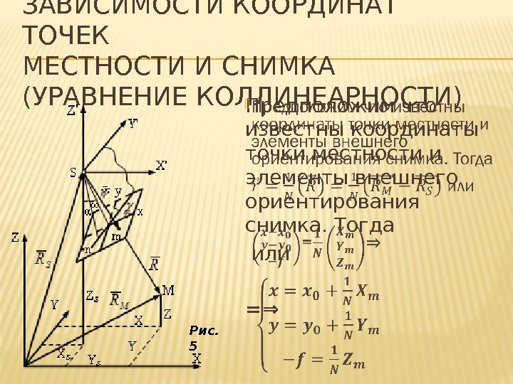 Элементы внешнего ориентирования