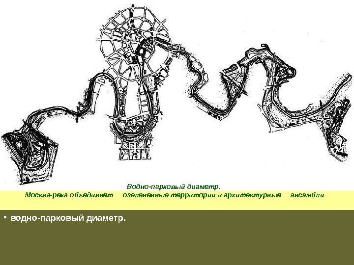 14 • водно-парковый диаметр. Водно-парковый диаметр.  Москва-река объединяет озелененные территории и архитектурные ансамбли