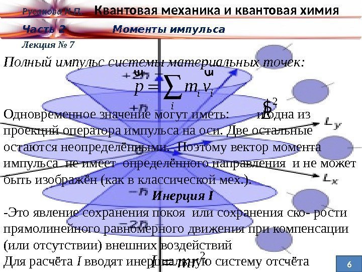 6 Полный импульс системы материальных точек: Одновременное значение могут иметь:   и одна