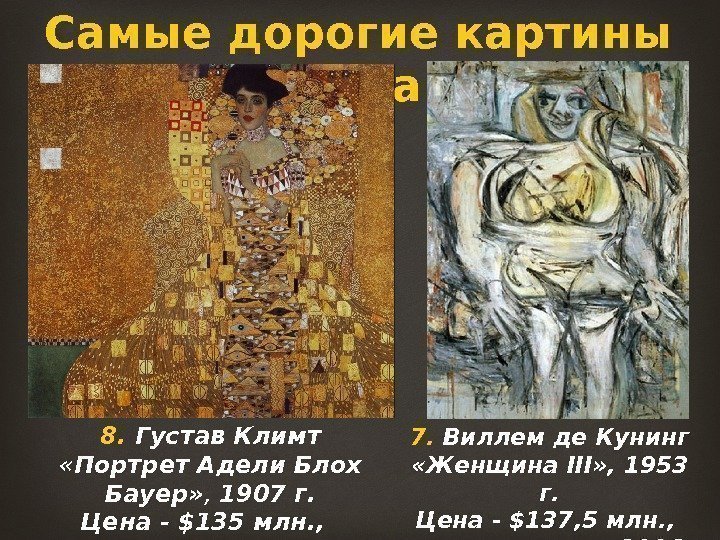 Самые дорогие картины мира 7.  Виллем де Кунинг  «Женщина III» , 1953