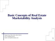 1 Basic Concepts of Real Estate Marketability Analysis
