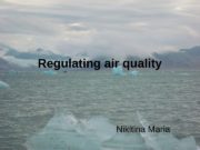Regulating air quality Nikitina Maria  The structure