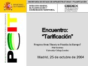 SECRETARÍA DE ESTADO DE INFRAESTRUCTURAS Y PLANIFICACIÓN MINISTERIO